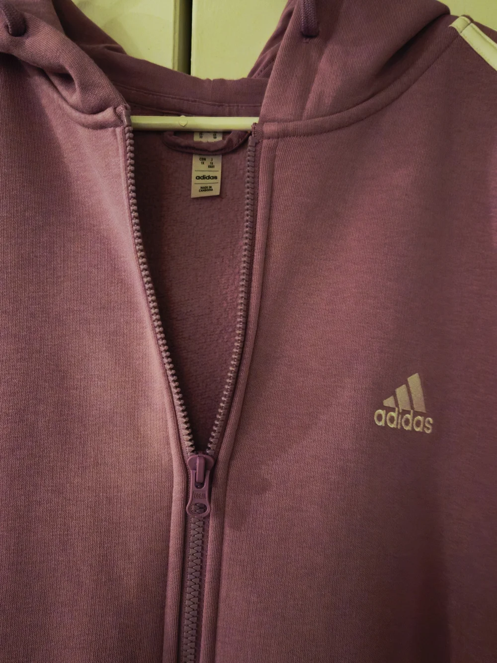 Adidas Women's Purple Zip-Up Hoodie Sweatshirt